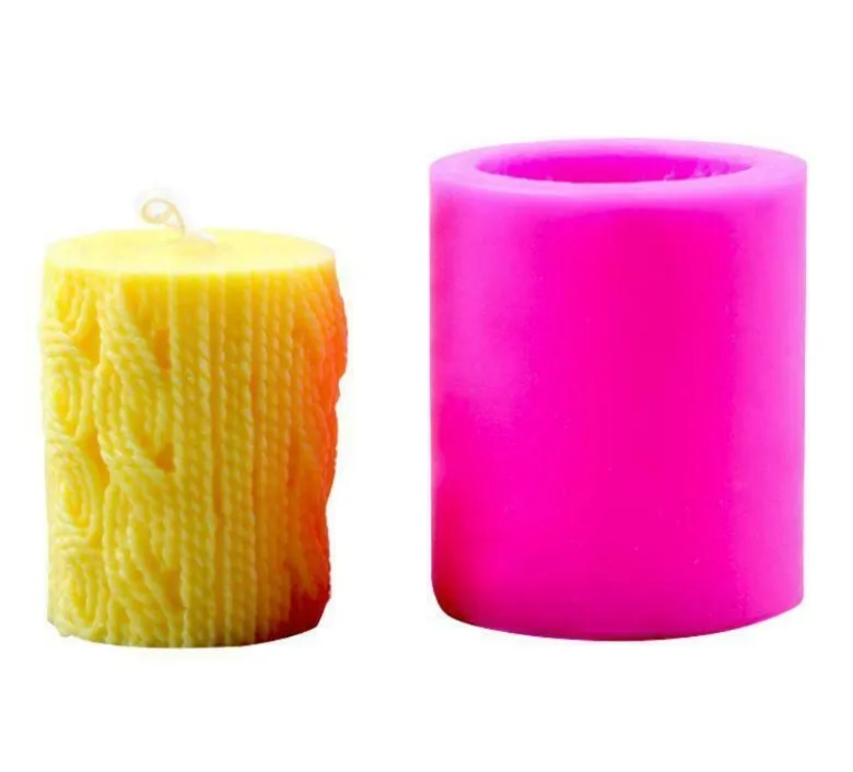 
Boutique 3D pillar silicone candle mold soap mud making cake chocolate decoration DIY mold wholesale 