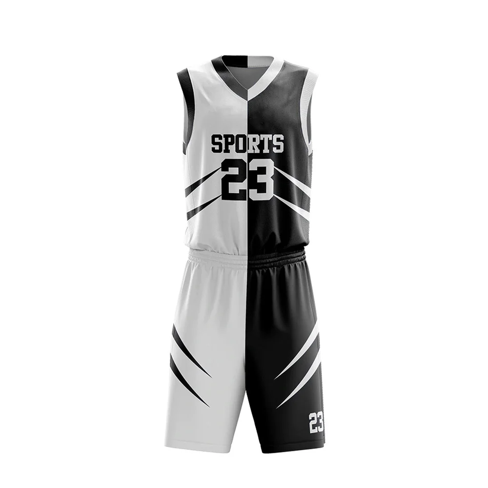 New style fashion design custom basketball uniform sublimation reversible basketball