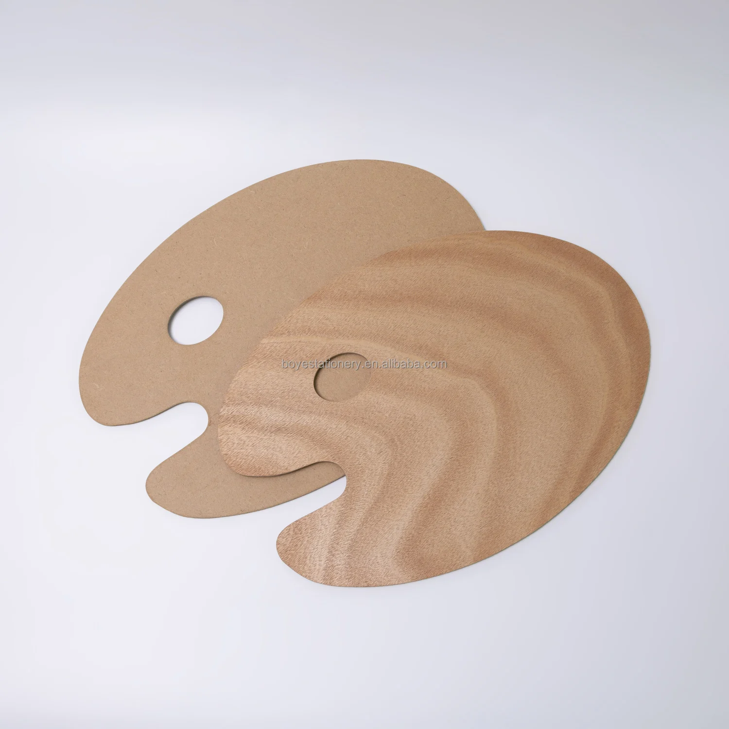 High quality art supplies children painting board mixed wooden palette for artistic kids beech wood painting palette