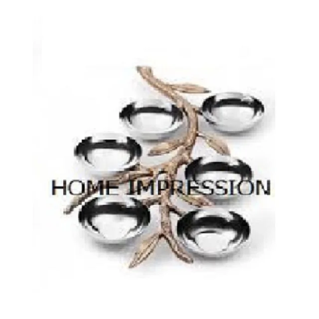 Most Designer Indian Metal World Gold And Silver Shiny Luxury Bowls Dinnerware chocolate bowl Home Usage Bowls For Best Price