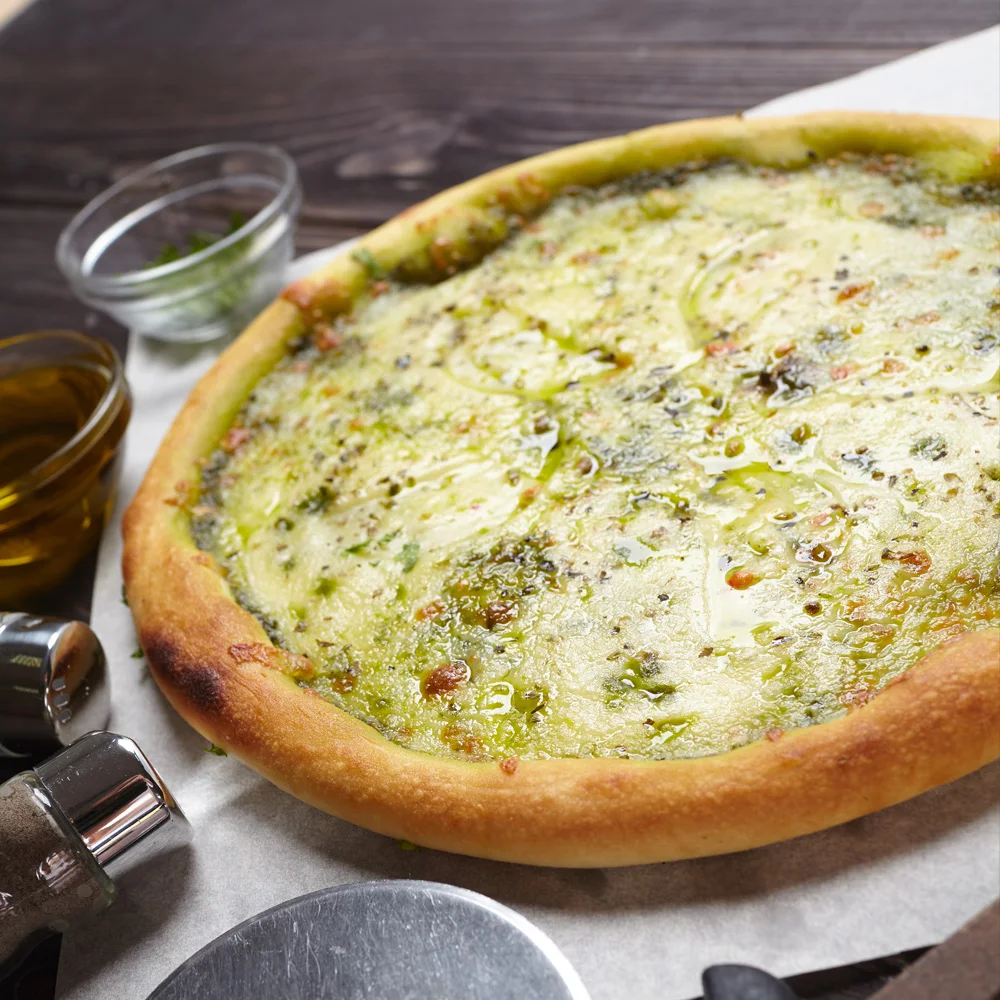 Premium quality basil creamy sauce green pesto alla genovese without Garlic 190g glass jar food pasta sauce