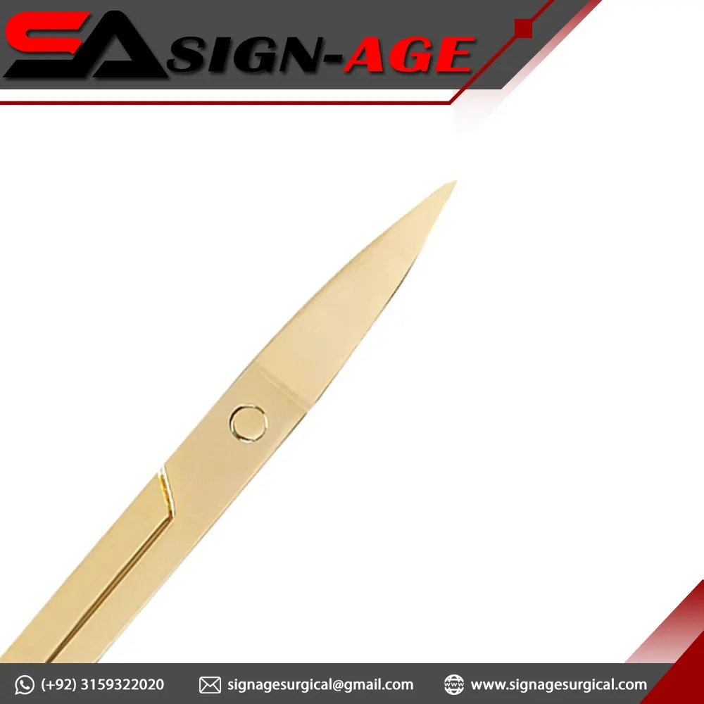 Professional Ceramic Handled Stainless Steel Beauty Scissors Custom Packing & Logo Accepted with Sharp Straight & Curved Blades