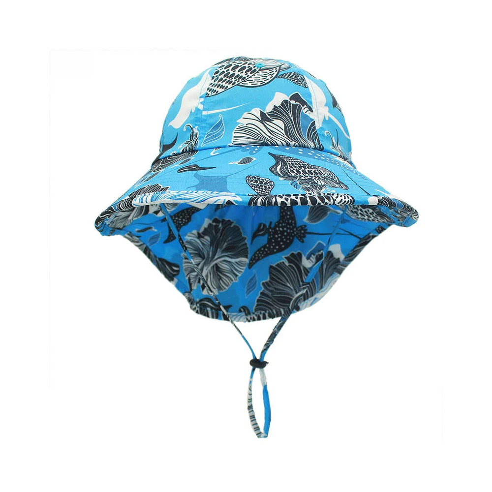 Fashion Allover Printed Kids Casual Cotton Caps Baby Hats  Baby  Beach Hat