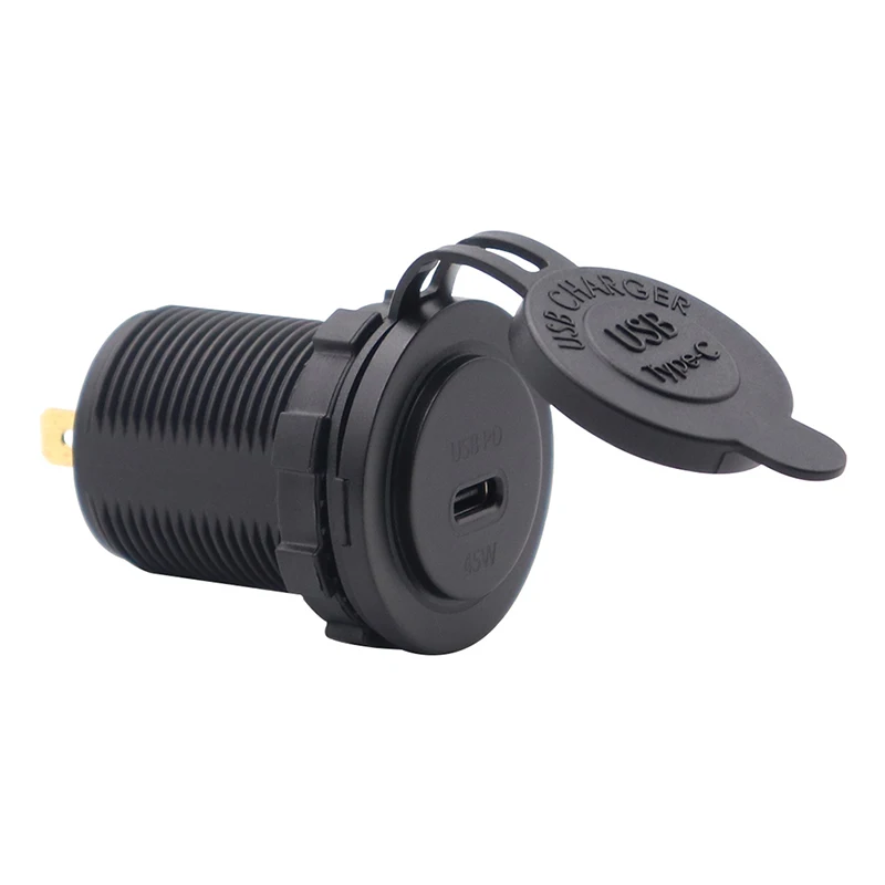 12V 24V Waterproof LED LAMP Dual USB Charger Socket Power Outlet 2.1A &1.0A for Car Boat Marine Mobile