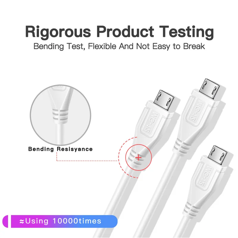 High Quality 2A USB Charging Cable Factory Micro USB Electric Charger Cable For Mobile Phone