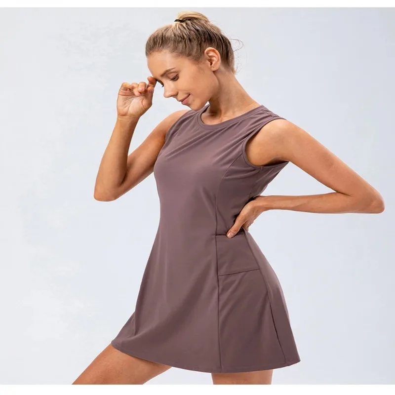 Women Sports Tennis Skirt Soft Golf Dress Quick Dry Fitness Shorts Tennis Dress With Shorts Pleated Tennis Skirt