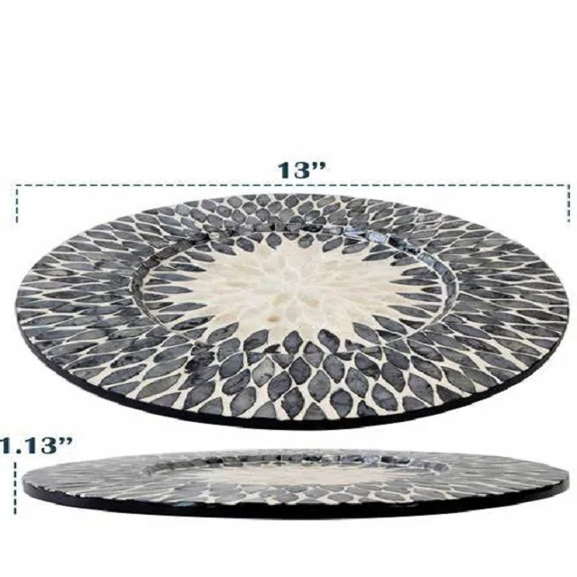 Designer MOP Mother of Pearl Inlay Serving Plate at best rate