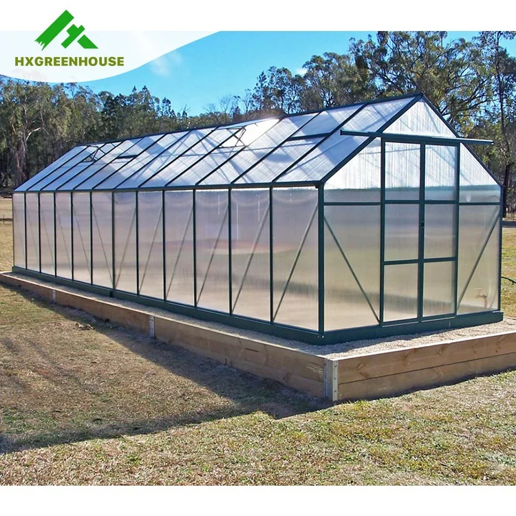Climate Control Screen High Quality Diy Winter Garden Greenhouses Single-span Agricultural Greenhouses Green Powder Coated 6mm
