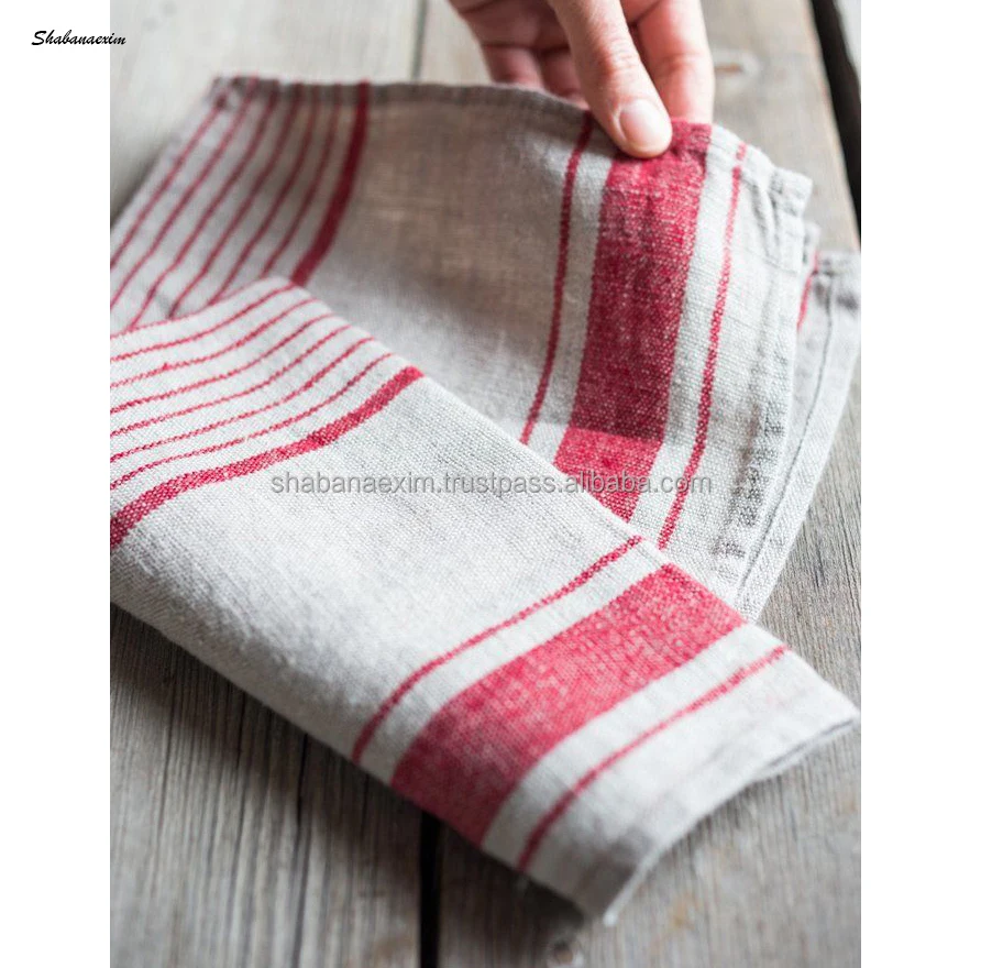 Washable Kitchen Tea Towel Cotton Linen Dish  Foldable Tea Towel Foldable Kitchen Cleansing Towels from India