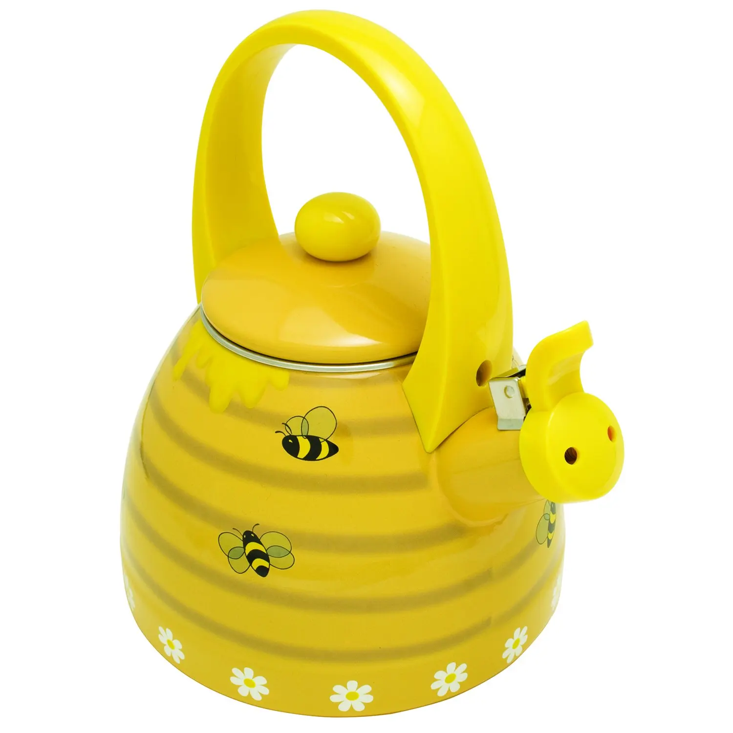 Factory Direct Sale Durable Honey Bee Design 2 Liter Capacity Kitchen Enamel Water Kettle