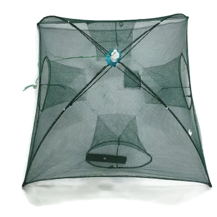 Sotelo Umbrella Cage [4 Holes] Fishing Net Trap Folding Umbrella Portable Automatic Cage Fish Shrimp Lobster Crab Jaring