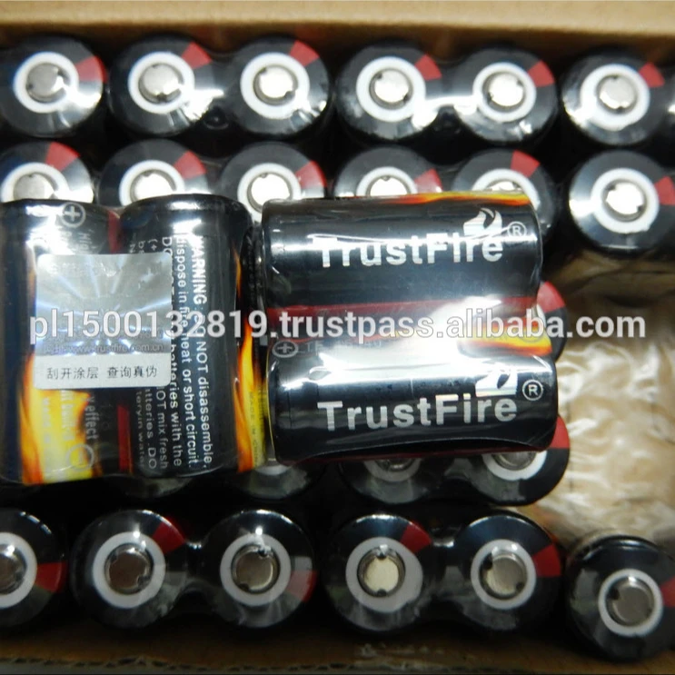 Trustfire 16340 литий-ионная аккумуляторная батарея 880mah 3,7 v с батареей buton top flashlight