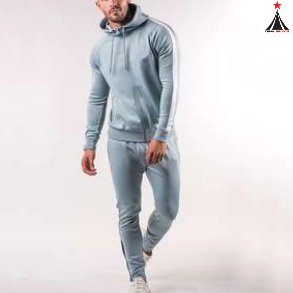 Fall Fashion Men Wholesale Fitness Sport Suits Color Male Jogging Sets 2 Piece Tracksuits Air Full Zip Hoodie In Red