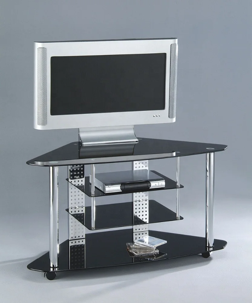 Стеклянная Подставка для телевизора с колесами