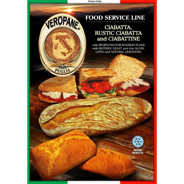Italian Gourmet Par Baked Frozen Crispy Intese Taste Baked Ciabatta Bread For Wholesaler