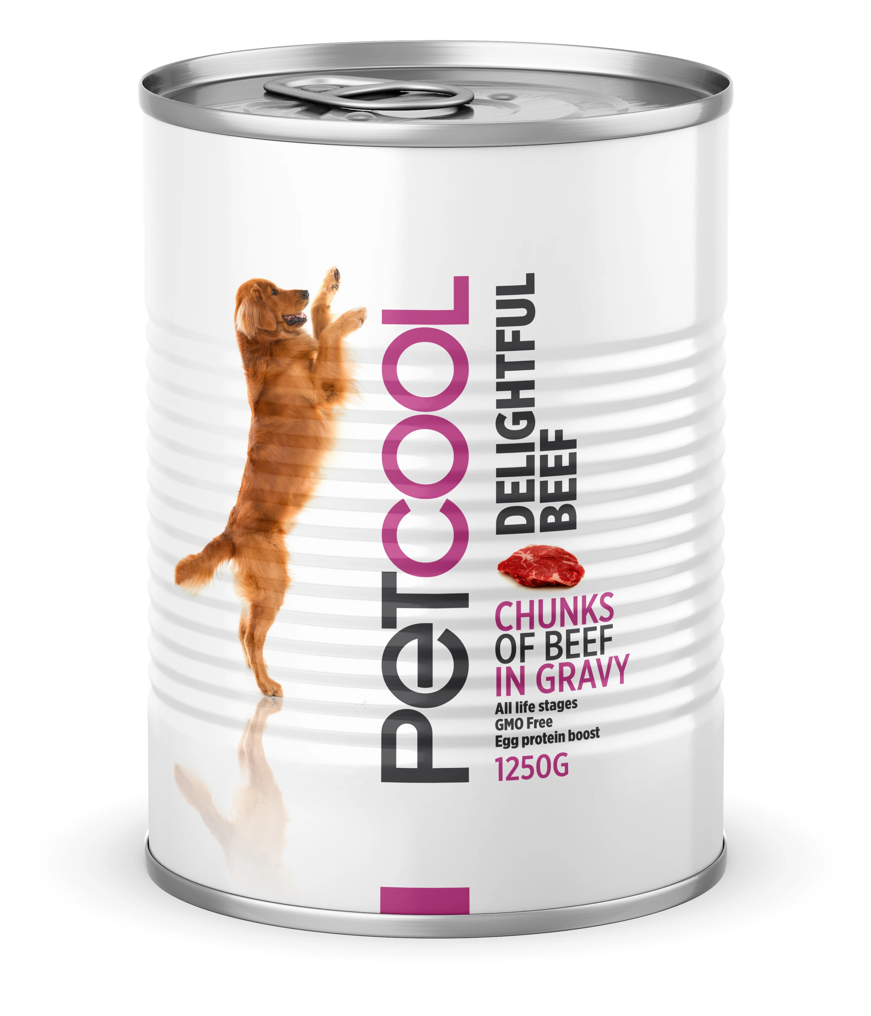 
canned wet dog food with BEEF PETCOOL DELIGHTFUL 