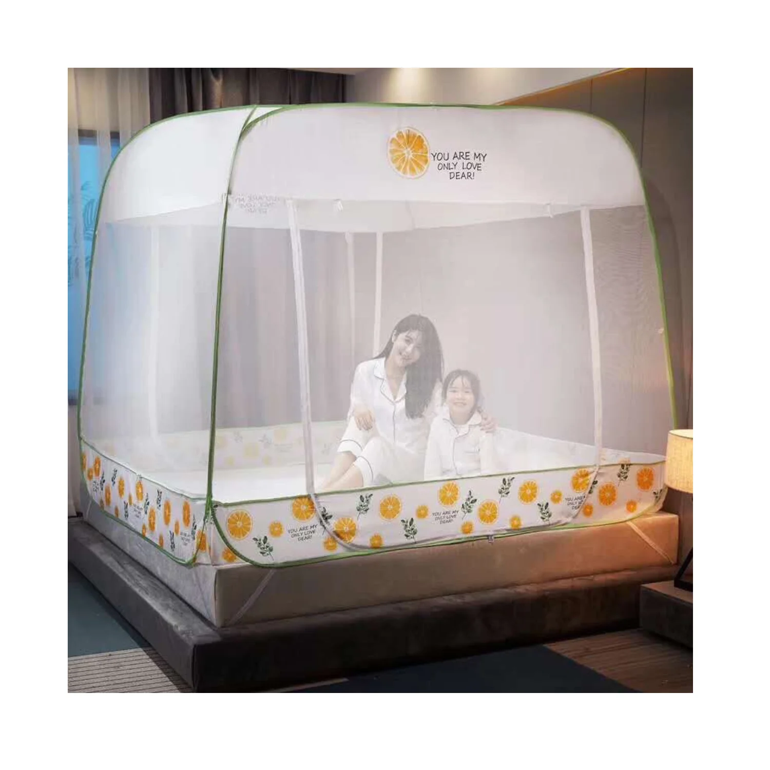 Квадратная самоизвлекающаяся москитная сетка, Бесплатная установка, всплывающая двойная кровать, москитная сетка, размер королевы из Вьетнама