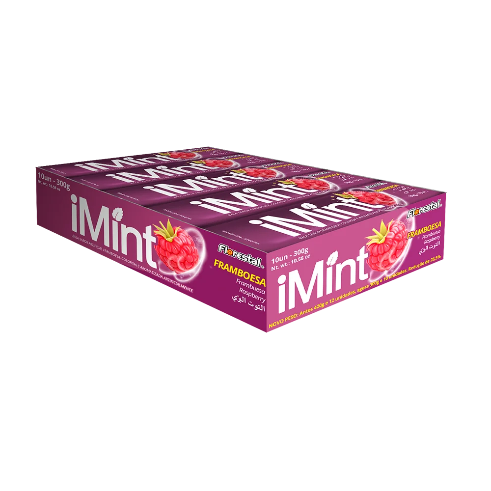 
81771 - IMINT DROPS Power Fresh Eucaliptus, Raspberry, Mint, Cherry, Watermelon Hard Candy 3g x 10un x 24 