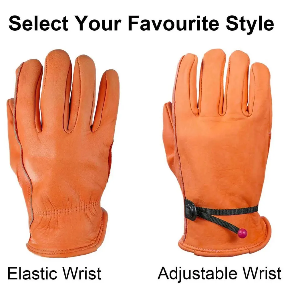 Рабочие перчатки из телячьей кожи с оленем 100% натуральная кожа