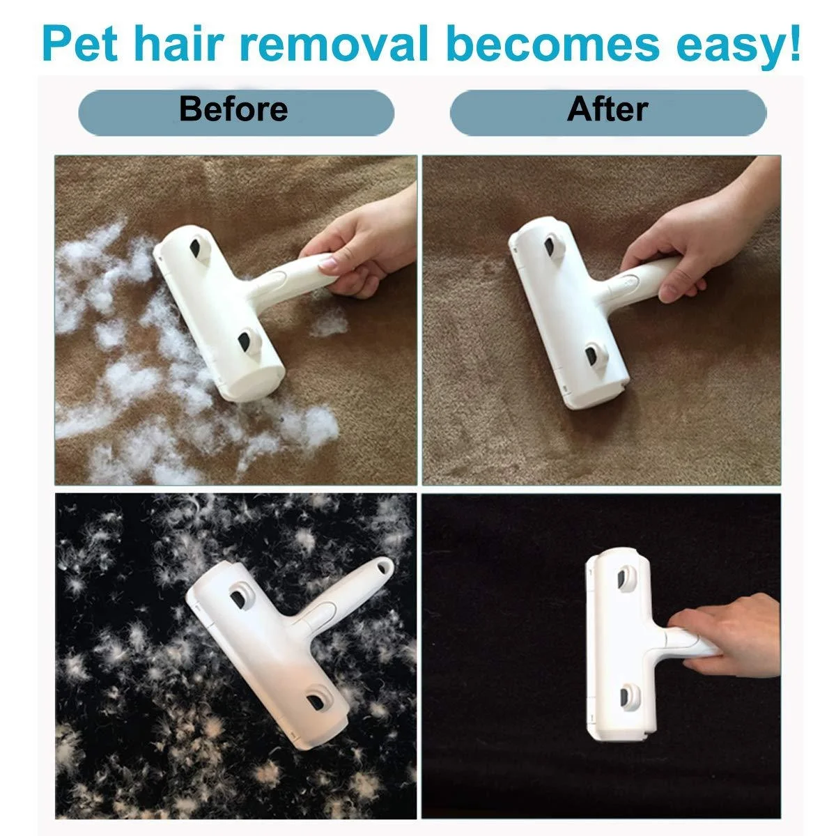 Custom Logo reusable dog pet roller brush hair lint