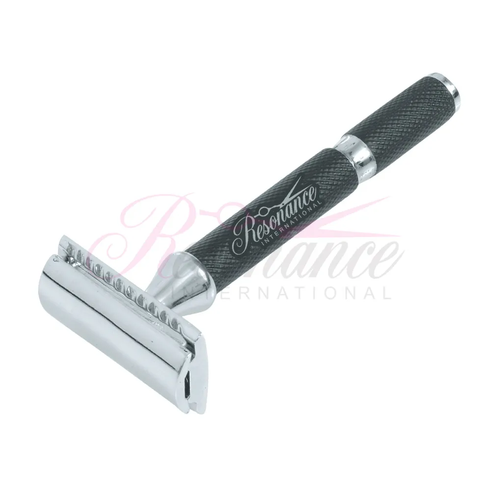 
Matt Black private label model double edge blade brass metal handle adjustable new shaving safety razor 