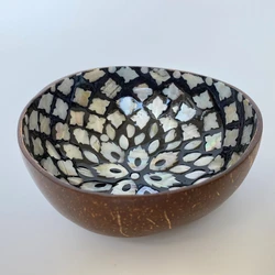 Coconut Shell bowl - HJ CSS 021 BW Sunshine- ATM Coached by  sea shell in Sunshine  pattern- OEM/ODM