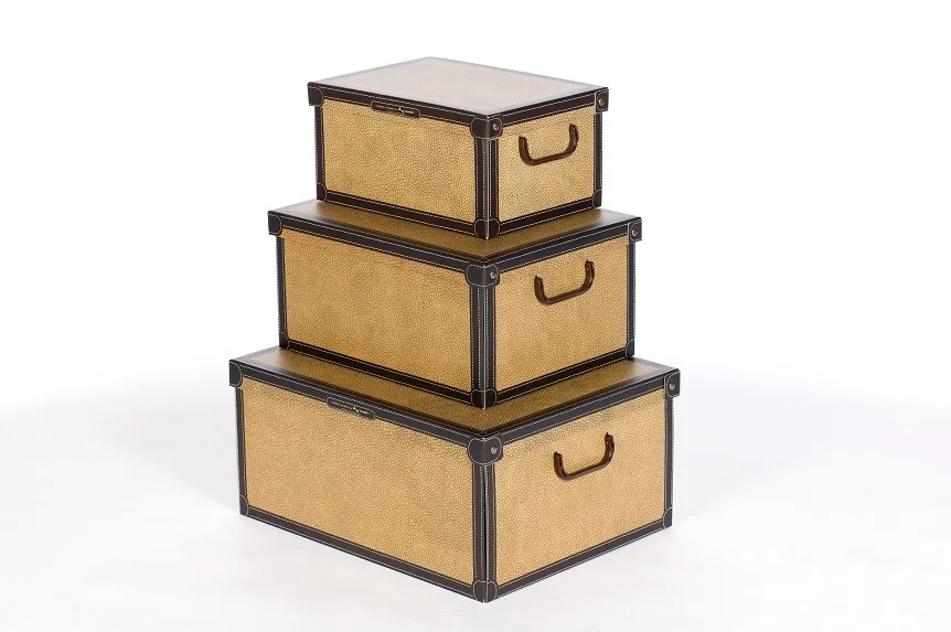 
Multi-Colour, 35 x 25 x 17,5 cm Decorative with Handles SMALL size TAPIRUS home storage box 