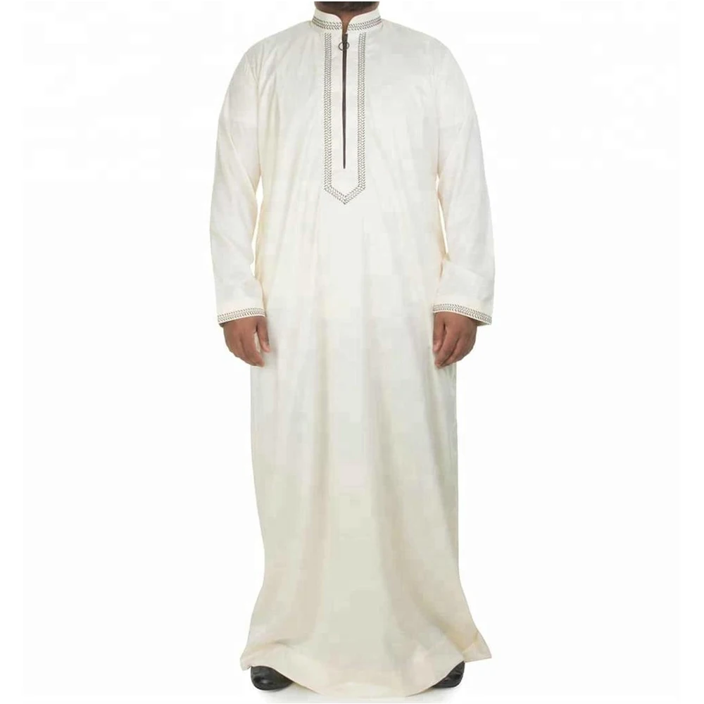 Long Muslim Mens Thobes Manufacturer Modern Islamic Wholesale Luxury Dishdasha Kaftan Custom Abaya