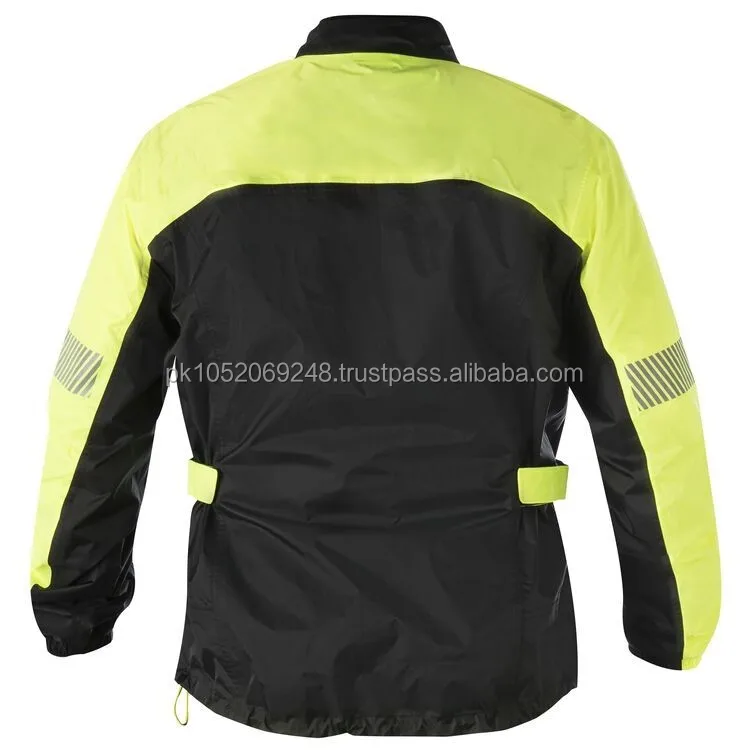 High Quality Motorcycle Waterproof Custom Rain Jacket,  Hi Visible Motorcycle Waterproof Rain Jacket
