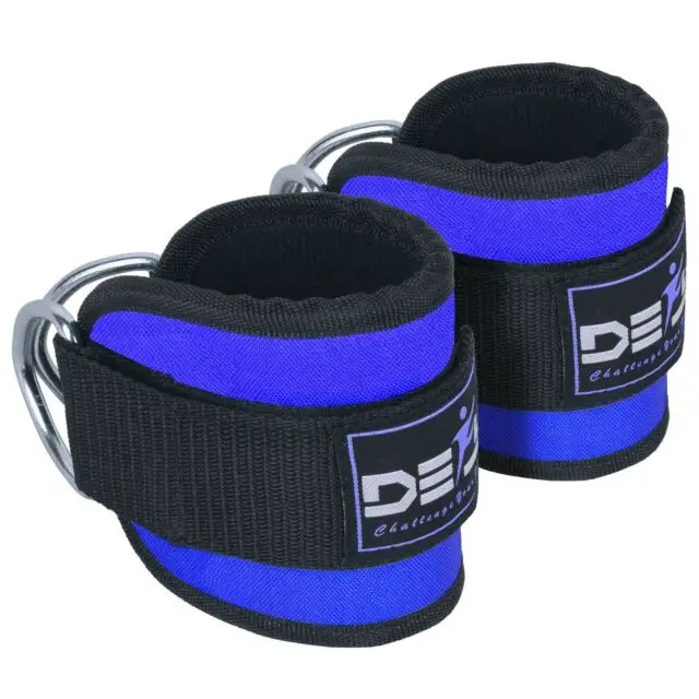 New arrival Fitness Neoprene Weight Lifting Ankle Strap Resistance bands D Ring Padded Ankle Straps by KHUMBRO SPORTS