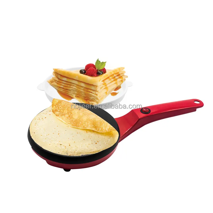ETL Leak Proof Independent Switch Smokeless Non Stick Coating Aluminum Round Griddle Electric Handle Pie Pancake Crepe Maker