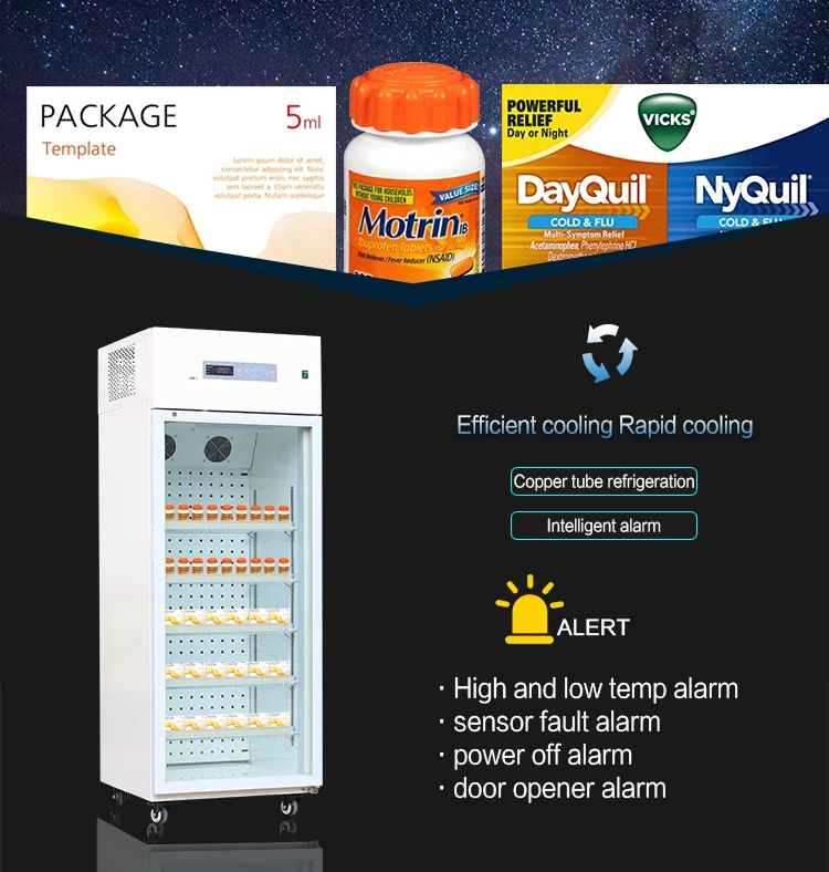 2-8 degree Ultra deep refrigerators  Pharmacy Hospital Medical Refrigerator vaccine storage Ultra deep refrigerator