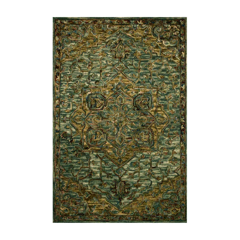 Custom Design Hand Tufted Rugs VK 20 Dark Green Tobacco Rug Custom Made Rugs Exporter