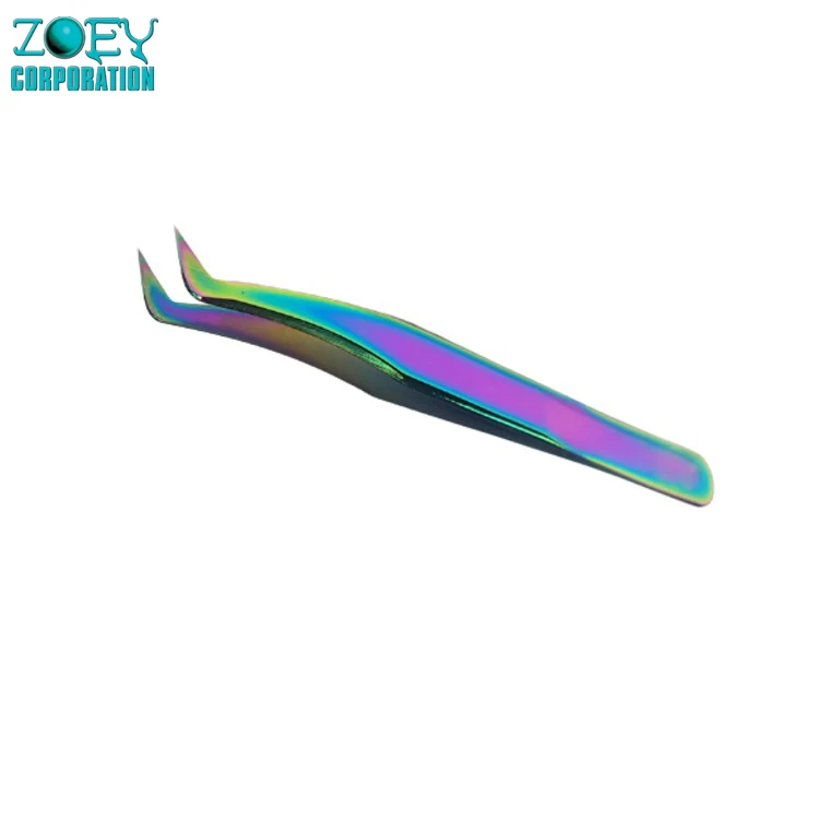 Eyelash Tweezers Private Label Cost-effective Stainless Steel Acid Resistance Eyelash Extention Tweezers