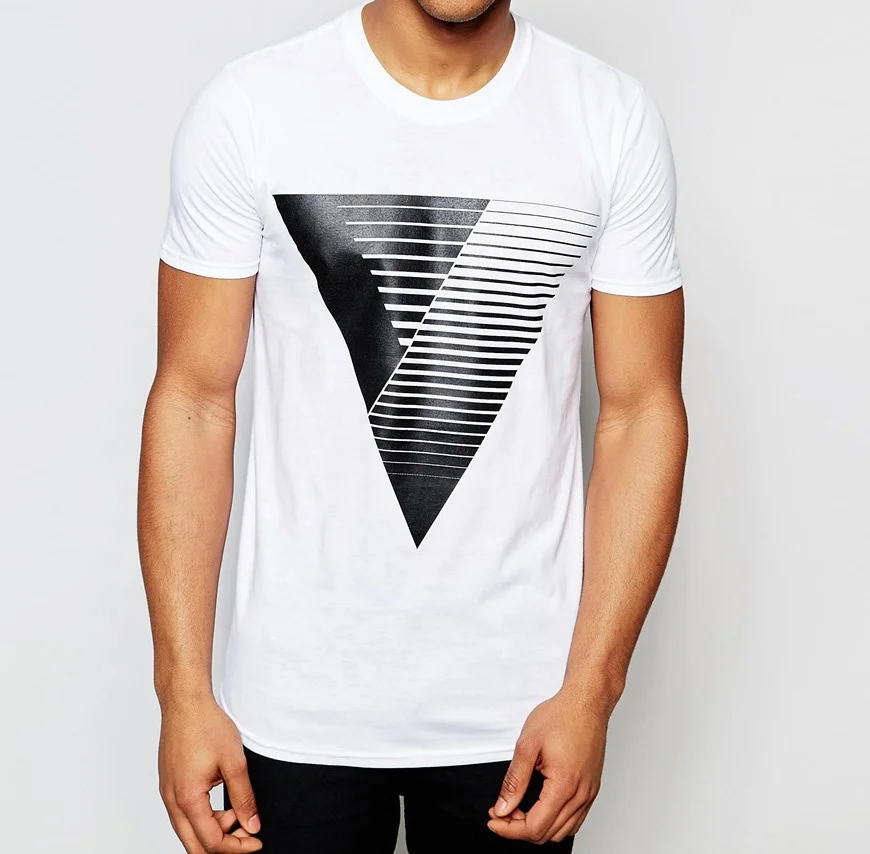 Latest customized designed chest printed half sleeve t shirt for men clothing made with supper soft cotton fabric