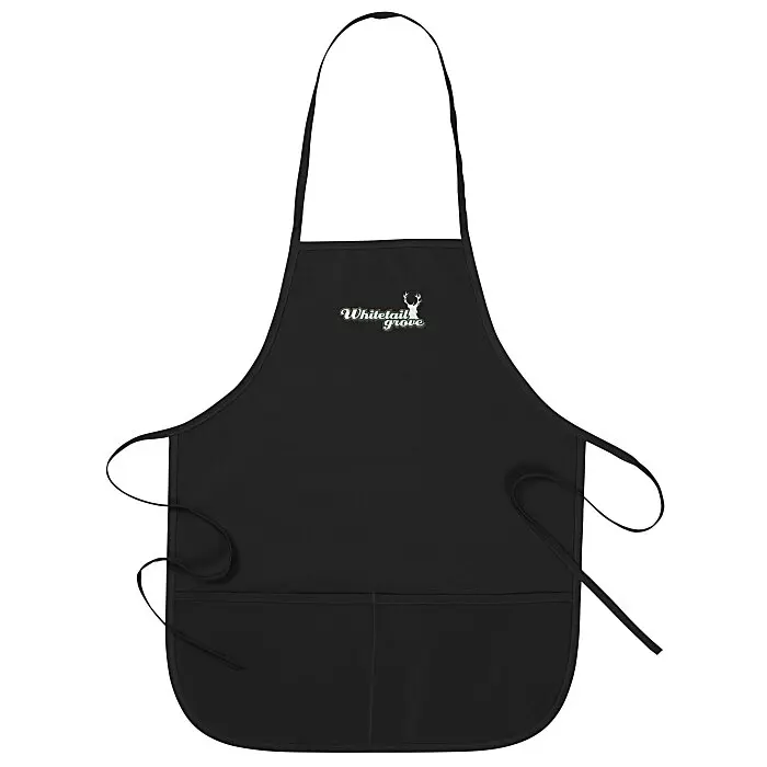 Cheap 130gsm OEM solid design V-neck side tie customized butcher kitchen baking children buckle Funny apron with slogan printed