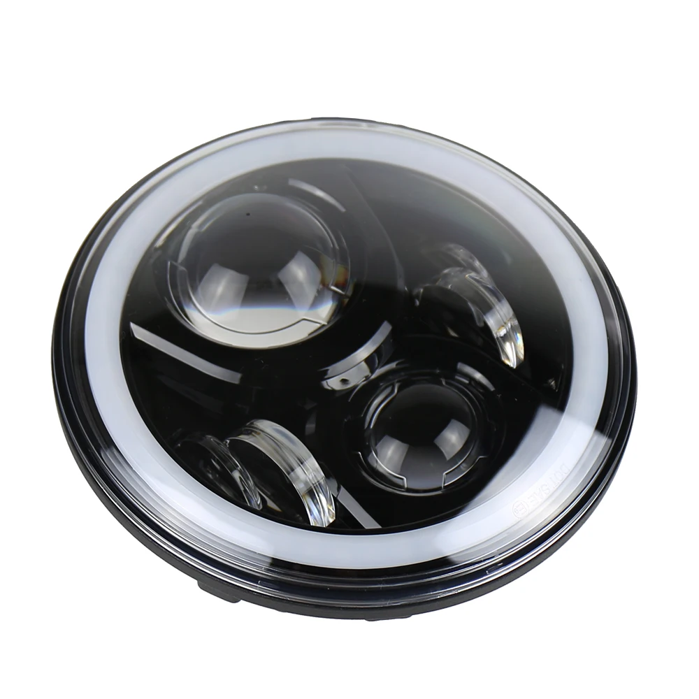 
USA hot selling 7' 7 inch high low beam car accessory led headlight with DRL and Yellow Turning light 