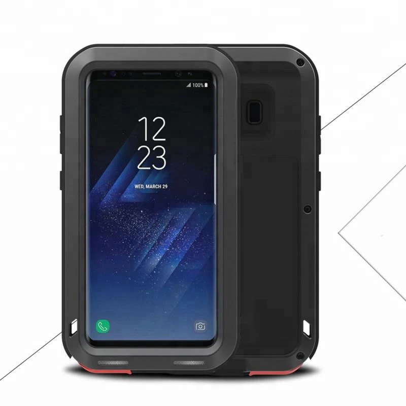 3 In 1 Armor Shockproof  Waterproof Case TPU Metal Hybrid Phone Case  For Samsung Galaxy S8 Plus Case Coque
