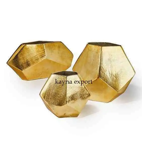 GOLD PLATTED FANCY FLOWER VASES