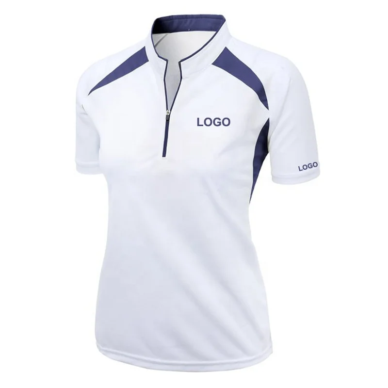 Latest Women golf clothes white navy red ladies sport t-shirts custom polo golf shirts