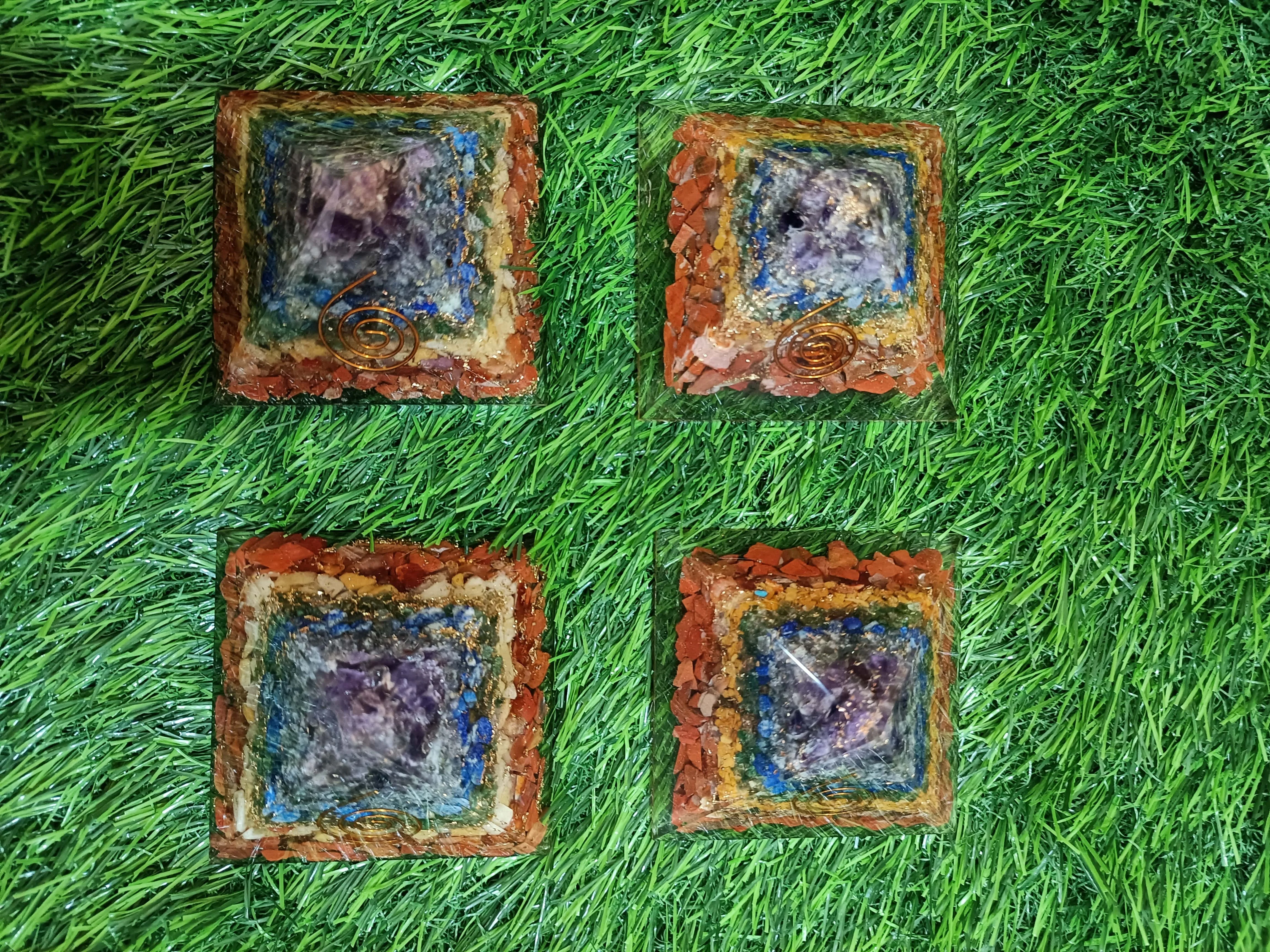 Best Quality Seven Chakra Orgone Pyramid Wholesale Orgone Pyramid  for Gift Emf Protection Healing Reiki