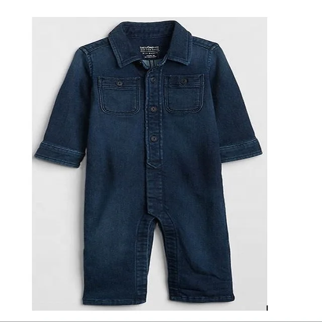 Детский джинсовый вид L/S цельный