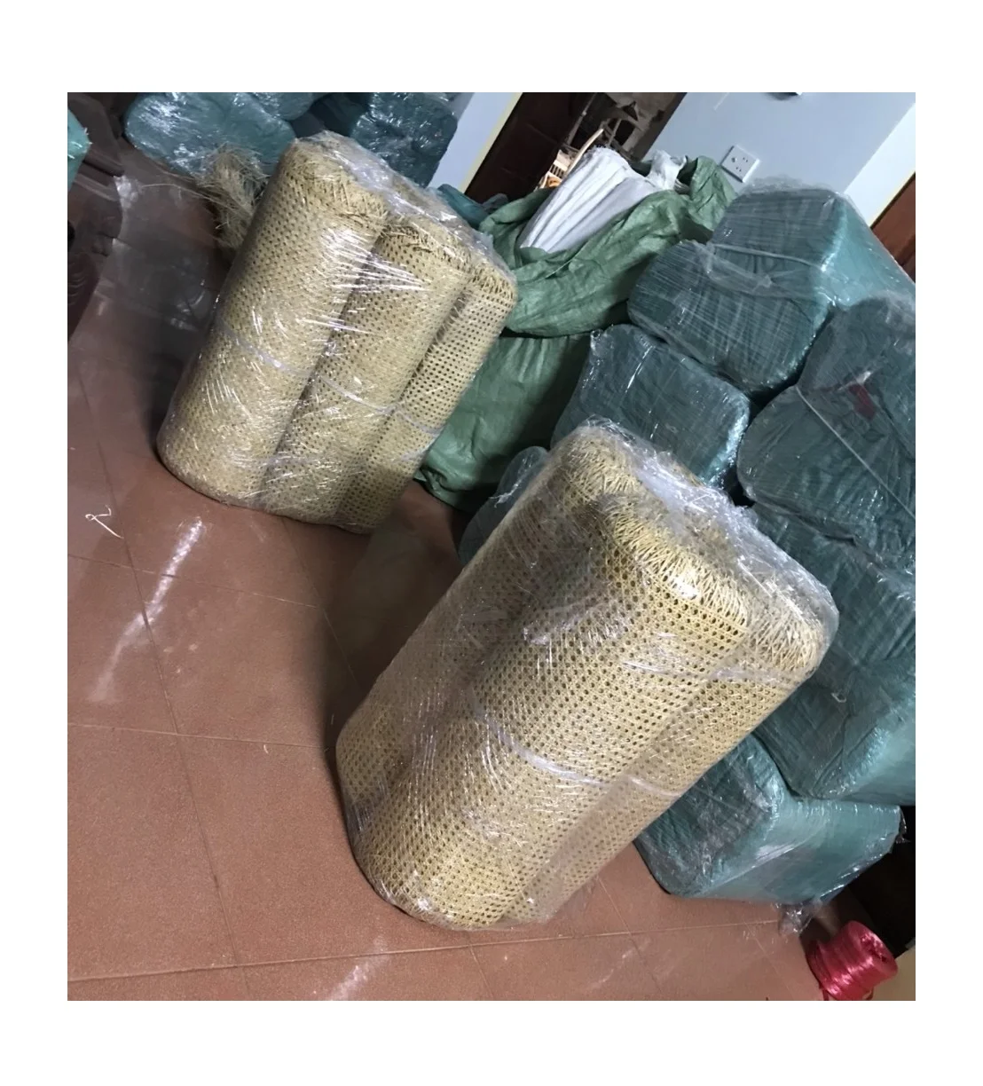 Top quality Natural rattan cane webbing made peel sheet rattan webbing roll