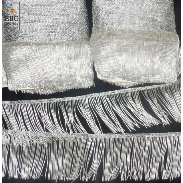 OEM French Bullion Gold Fringe Tassel Decorative Gold White Wire Material Mylar Thread Gold White Orris Gilt Bullion Wire Fringe