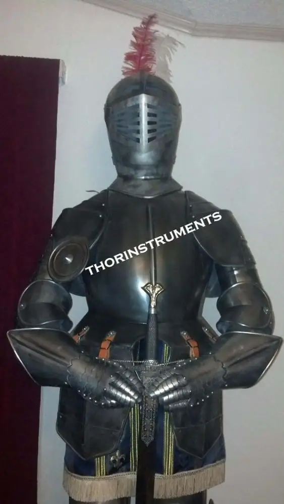 MEDIEVAL KNIGHT CRUSADOR TEMPLAR FULL SUIT OF ARMOR armor suit with stand from Indian seller at best Price