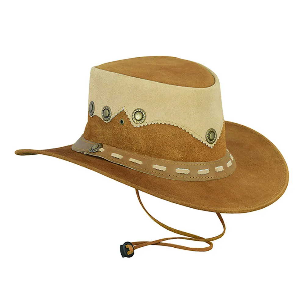 Custom Made Horse Hats In leather Fully customized / Western style leather bush hats Western cowboy hats