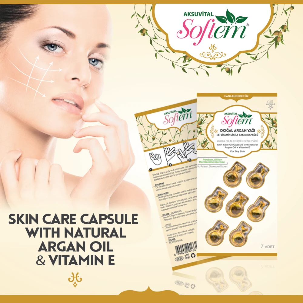 
Argan Face Care Serum Ampoules Vitamin E Vitamina C Serum for Face Capsule Skincare Facecare facial oil capsule 