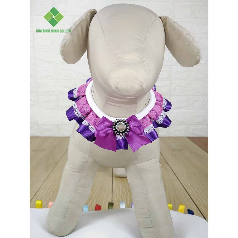 Customizable Cat Accessories Comfy Cloth Printed Necktie Necklace Cute Cat Collar