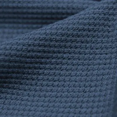 Denim Solid Thermal Knit Fabric - Style 629