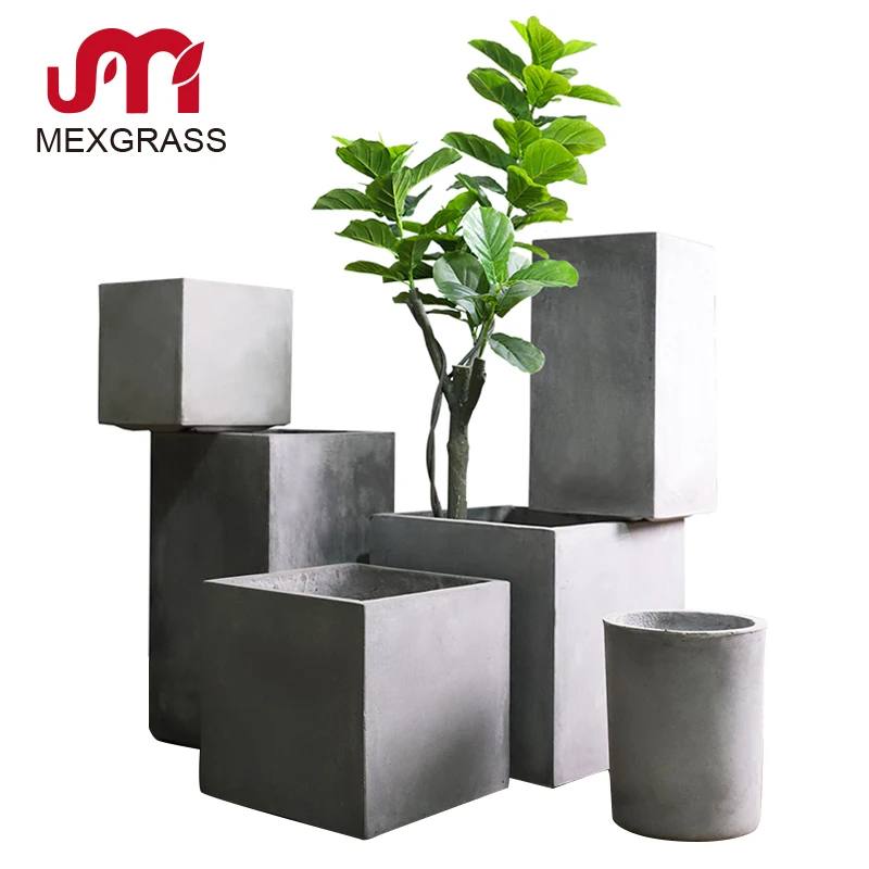 
Cement flower pot Square Round flower pot Decorative Large Flower Pot Decor for Home Indoor Office 